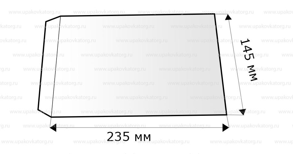 Схематичное изображение товара - Фольгированный пакет для гриля 235х145 мм