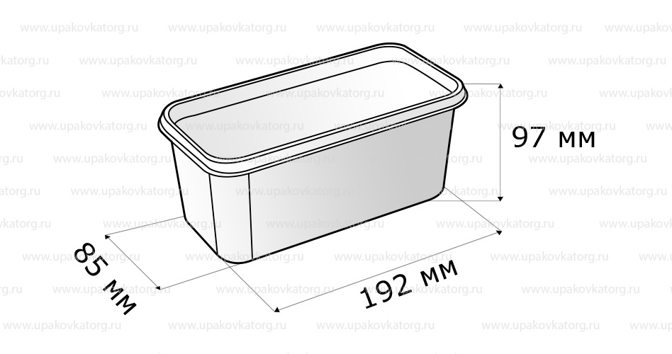 Схематичное изображение товара - Контейнеры для мороженого 800-4400 мл