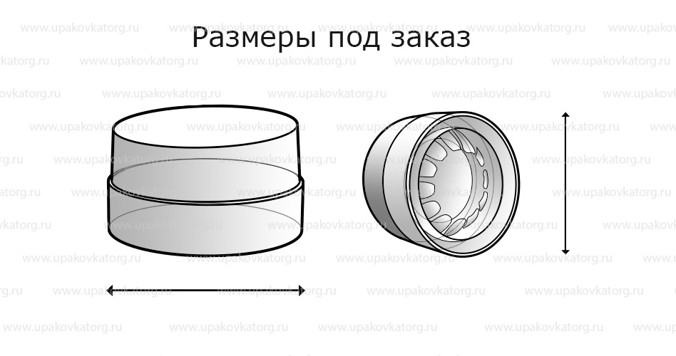 Схематичное изображение товара - Двухкомпонентная крышка с кольцом контроля вскрытия