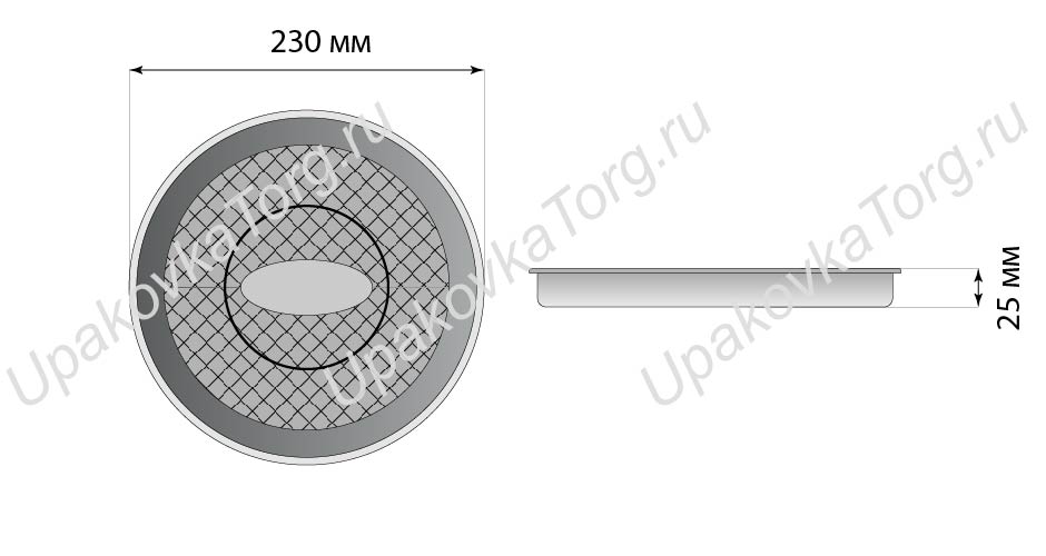 Схематичное изображение товара - Коррекс 230x25 мм, ПП