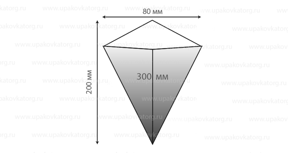 Схематичное изображение товара - Уголок для картофеля фри 80x200 мм