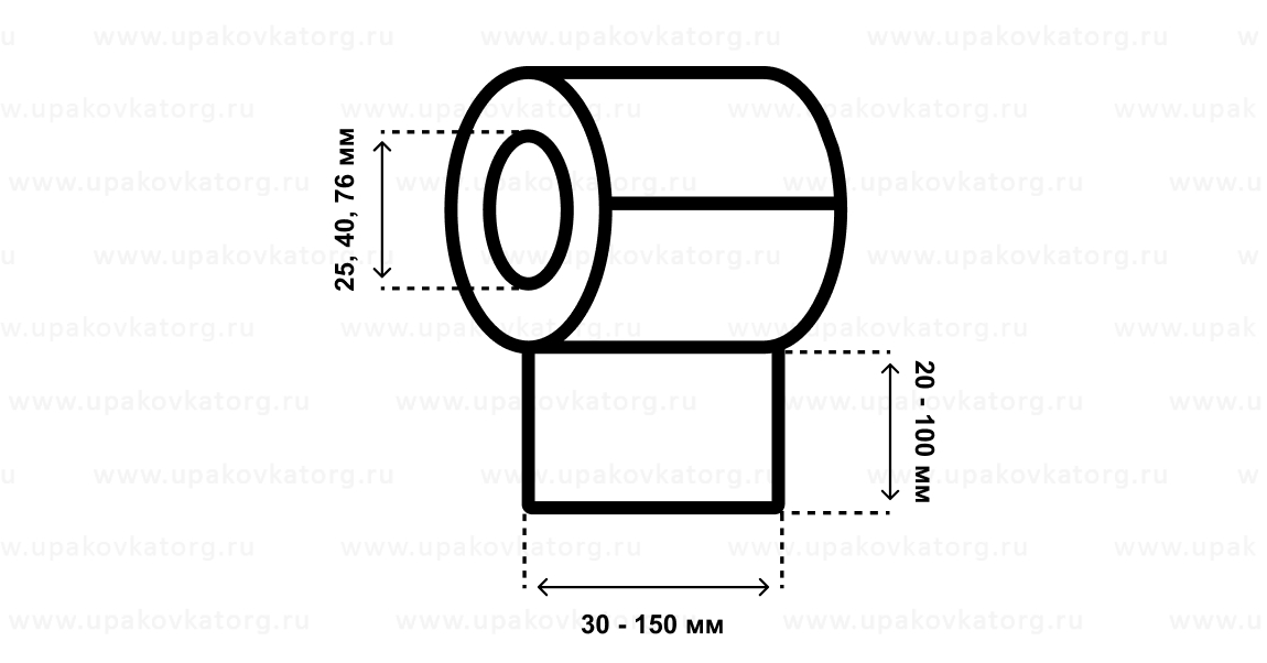 Схематичное изображение товара - Термоэтикетки ЭКО (этикетки в рулонах)