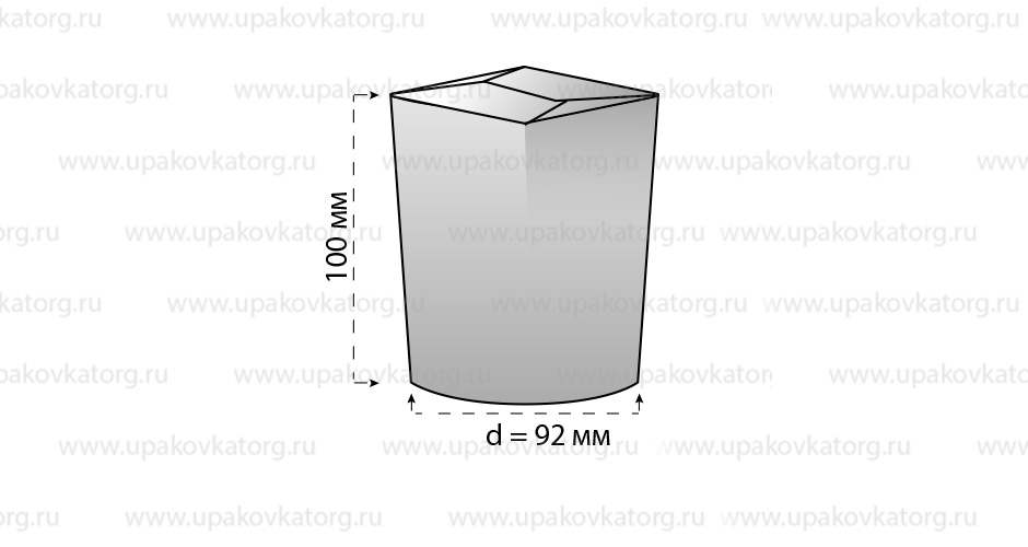 Схематичное изображение товара - Коробка для лапши d-92 мм