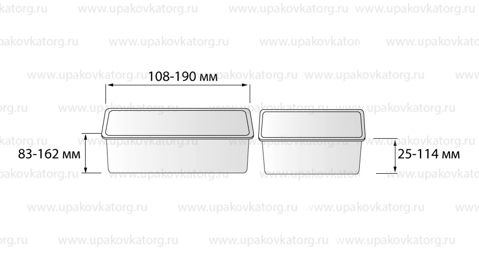 Схематичное изображение товара - Контейнер 225-1000мл для салата ОПС