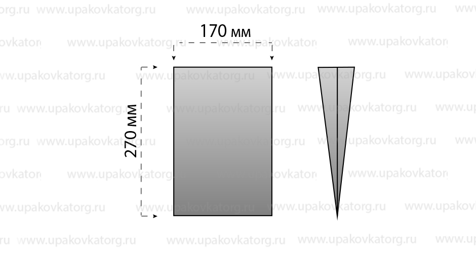 Схематичное изображение товара - Пакеты для выпечки 270x170 мм