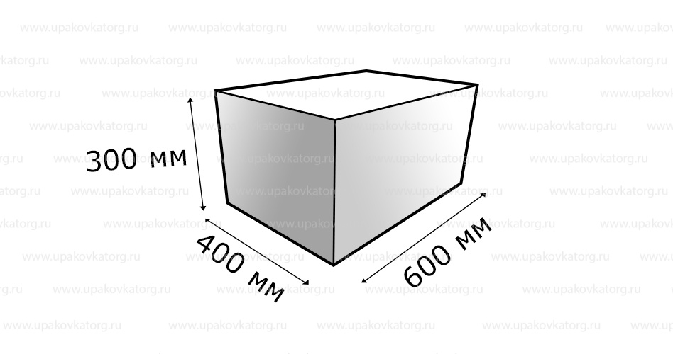 Схематичное изображение товара - Картонная коробка четырехклапанная