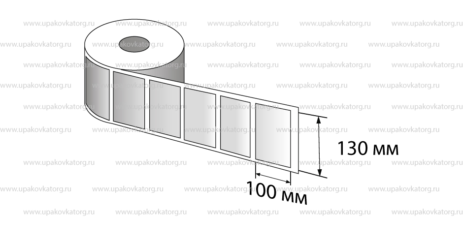 Схематичное изображение товара - Полипропиленовые термотрансферные этикетки 130х100 мм