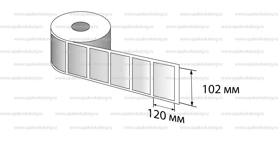 Схематичное изображение товара - Термотрансферные этикетки 102х120 мм