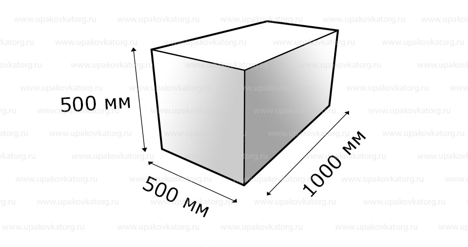 Схематичное изображение товара - Упаковочная коробка для цветов 1000*500*500 мм картон