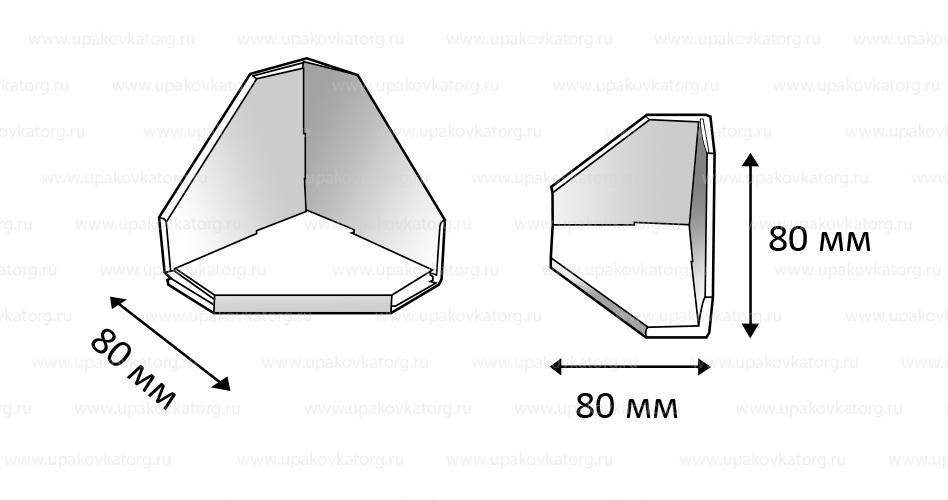 Схематичное изображение товара - Картонный защитный уголок для мебели