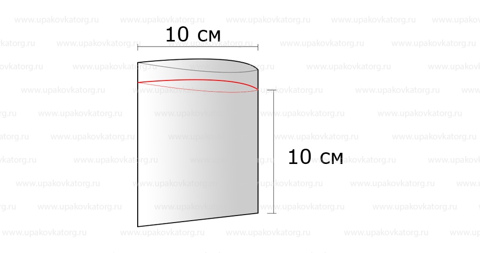 Схематичное изображение товара - Пакеты zip-lock 10х10 см, ПВД, с замком зип лок