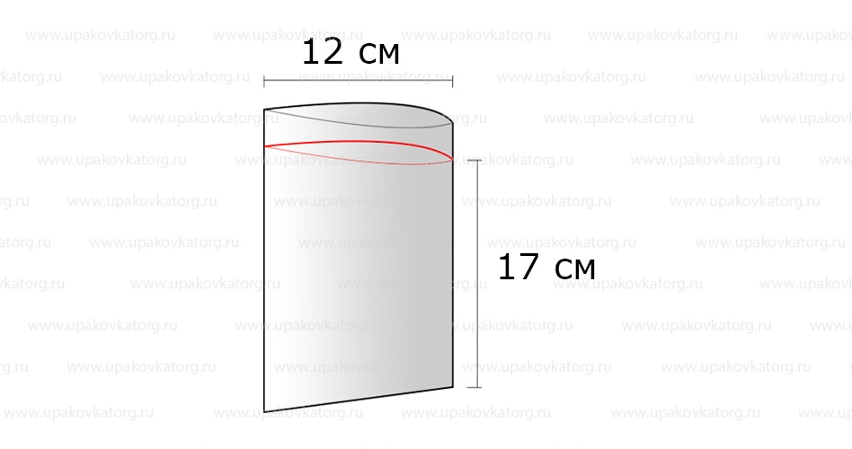 Схематичное изображение товара - Пакеты zip-lock 12х17 см, ПВД, с замком зип лок