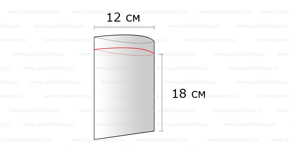 Схематичное изображение товара - Пакеты zip-lock 12х18 см, ПВД, с замком зип лок