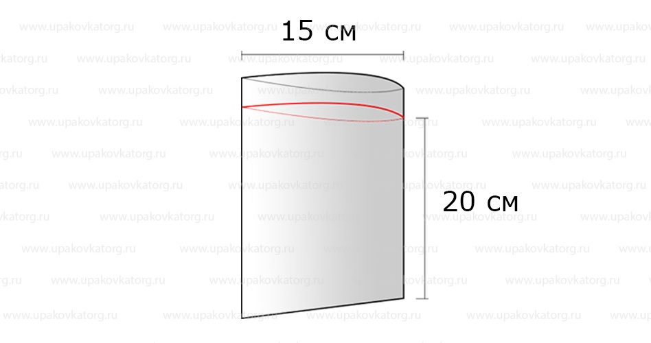 Схематичное изображение товара - Пакеты zip-lock 15х20 см, ПВД, с замком зип лок