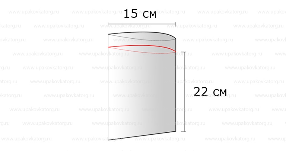 Схематичное изображение товара - Пакеты zip-lock 15х22 см, ПВД, с замком зип лок