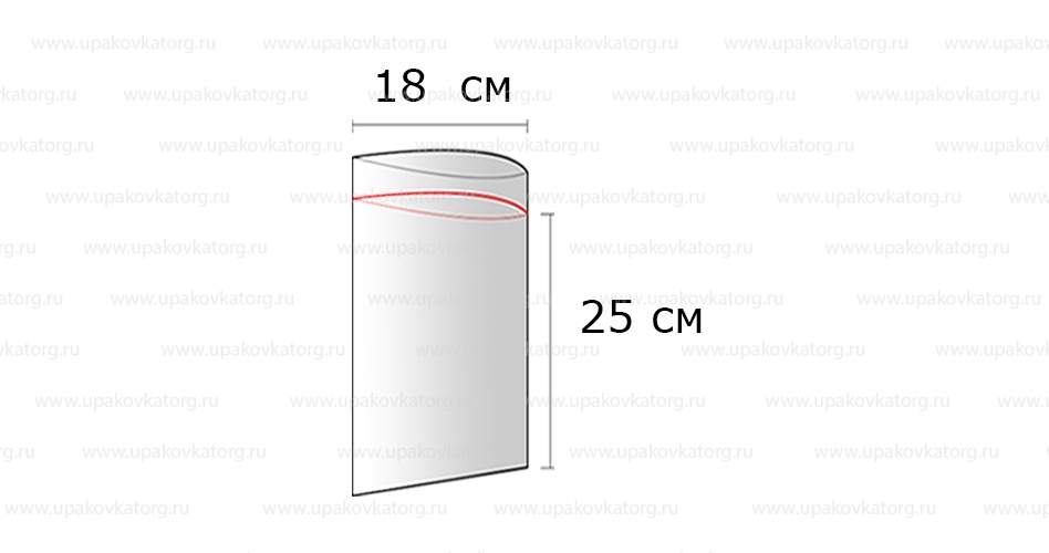 Схематичное изображение товара - Пакеты zip-lock 18х25 см, ПВД, с замком зип лок