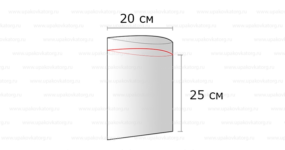 Схематичное изображение товара - Пакеты zip-lock 20х25 см, ПВД, с замком зип лок