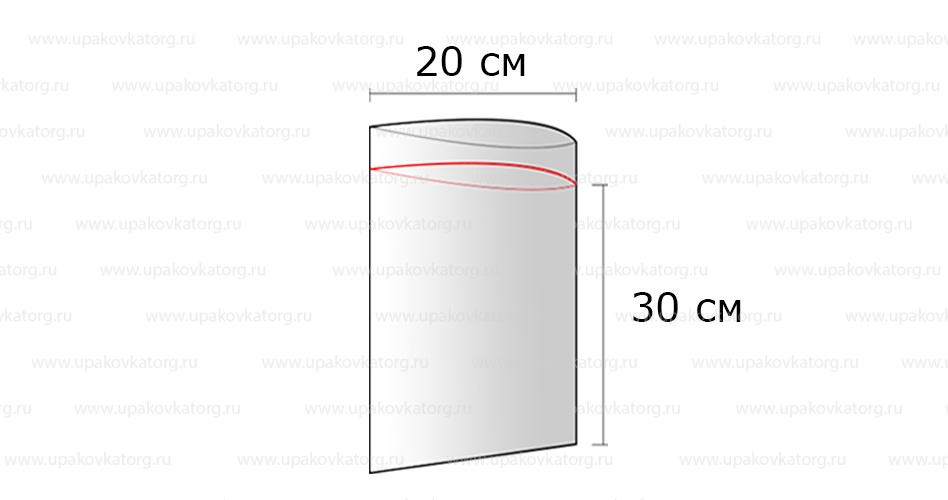 Схематичное изображение товара - Пакеты zip-lock 20х30 см, ПВД, с замком зип лок