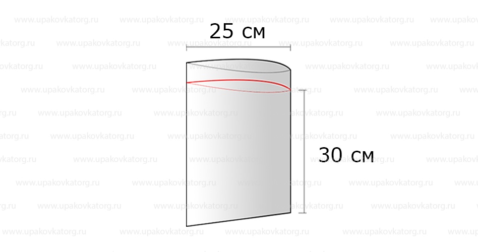 Схематичное изображение товара - Пакеты zip-lock 25х30 см, ПВД, с замком зип лок