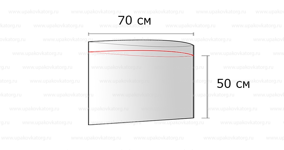 Схематичное изображение товара - Пакеты zip-lock 70х50 см, ПВД, с замком зип лок
