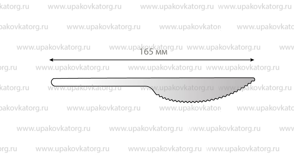 Схематичное изображение товара - Пластиковый нож 165 мм, ПС