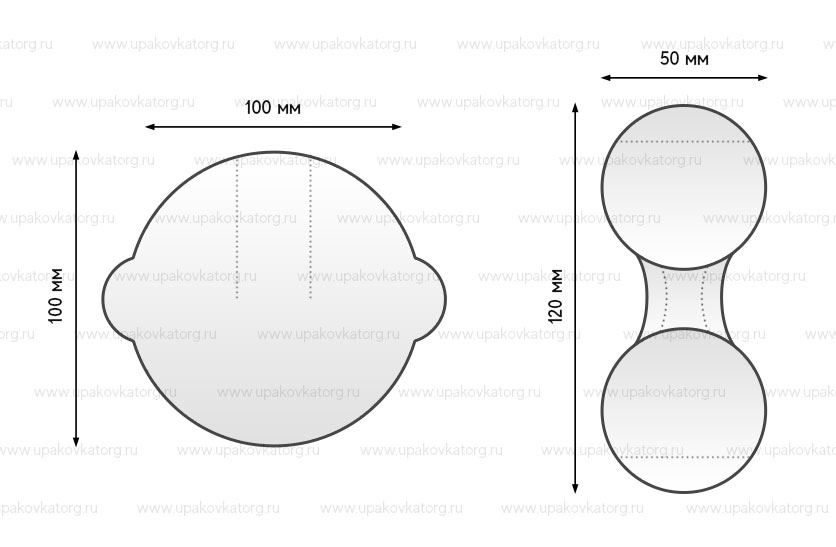 Схематичное изображение товара - Держатели для пончиков картонные