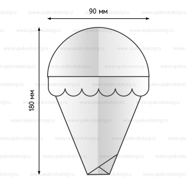 Схематичное изображение товара - Вафхолдер с каплесборником для гонконгских вафель "Рожок Гидро" версия 3,0