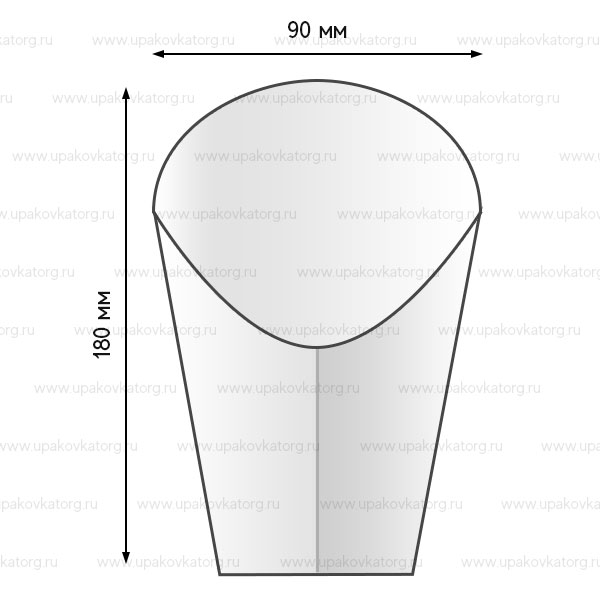 Схематичное изображение товара - Стаканчер для гонконгских вафель "Воротник" для бумажных стаканов 250 мл