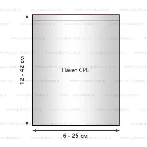 Схематичное изображение товара - Пакеты упаковочные CPE