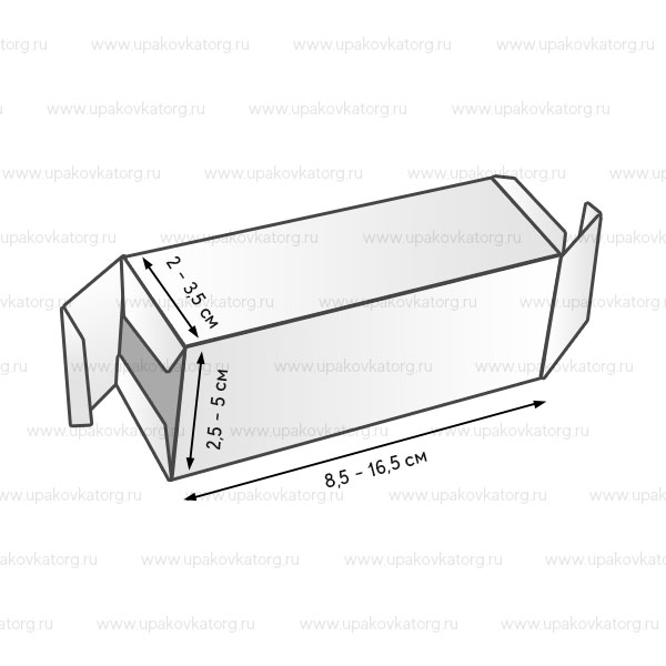 Схематичное изображение товара - Коробка для мазей картонная