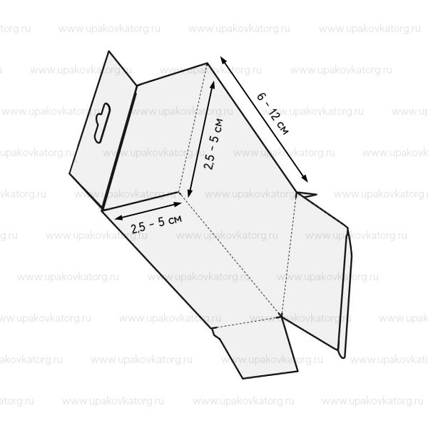 Схематичное изображение товара - Коробка для пластырей картонная