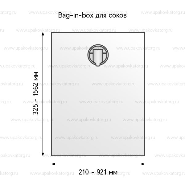 Схематичное изображение товара - Bag-in-box для сока