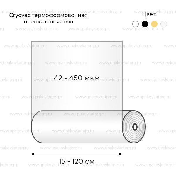 Схематичное изображение товара - Cryovac термоформовочная пленка с печатью