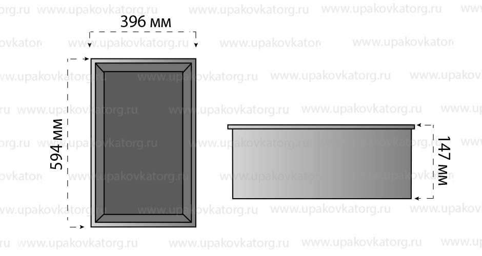Схематичное изображение товара - Ящик для инструментов 594x396x147, ПВД
