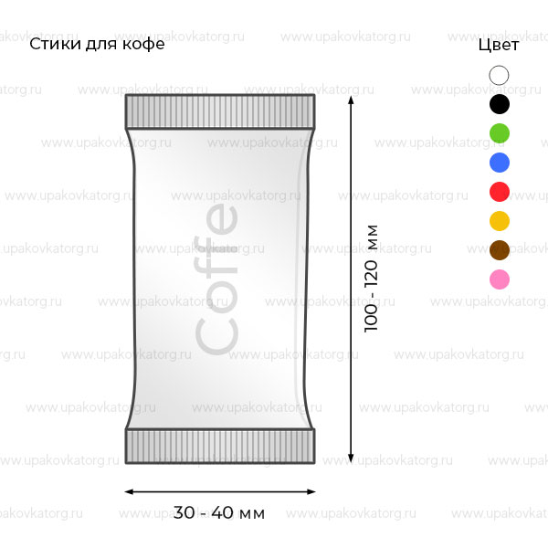 Схематичное изображение товара - Стики для кофе