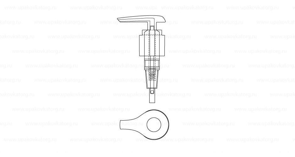 Схематичное изображение товара - Дозатор для мыла винтовой 28/415
