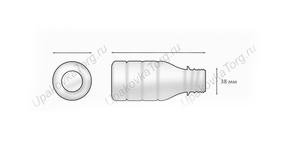 Схематичное изображение товара - ПЭТ бутылка 0,1 л