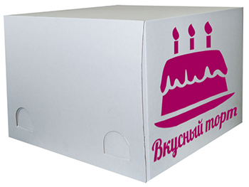 Картонные коробки для тортов белые купить Москва