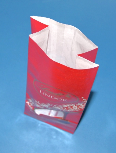 Красный ламинированный пакет для конфет