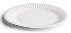 Картонная тарелка белая